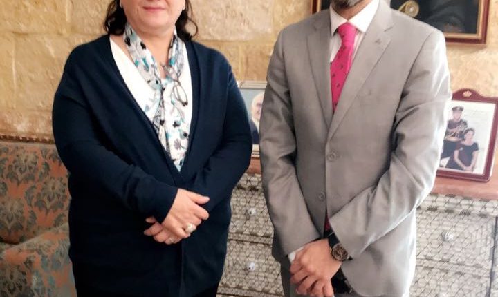 سمو الأميرة سناء عاصم تلتقي مؤسس مبادرة حرير نهاد الدباس