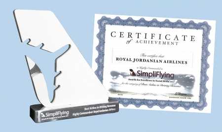 الملكيّة الأردنيّة تفوز بجائزة التميز في توظيف الإعلام المجتمعي لتعزيز الإيرادات