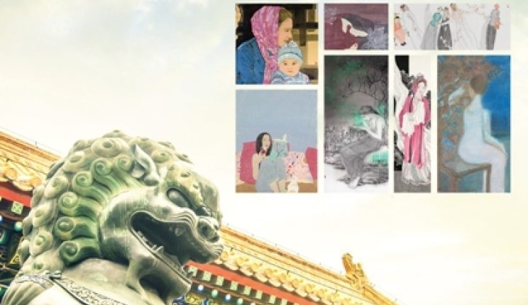 مشاركة سبعة فنانات من الصين في معرض اناقة الحبر الصيني ,  في غاليري بنك القاهرة عمان