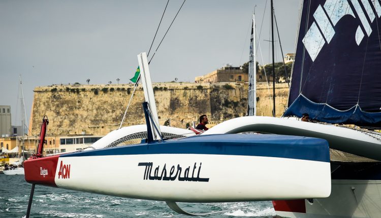 Giovanni Soldini and Maserati Multi 70’s Team started the 39th Rolex Middle Sea Race  The Italian crew is flying at 15 knots in first place