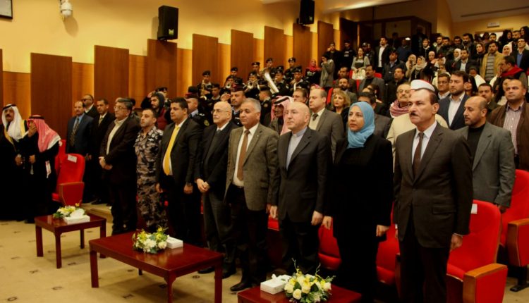 القيام:  يرعى احتفال  الجامعة الاميركيه في مادبا .بعيد ميلاد جلالة الملك.