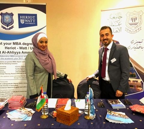 جامعة عمان الأهلية تشارك في معرض الشرق الأوسط وشمال أفريقيا الثاني للتعليم العالي