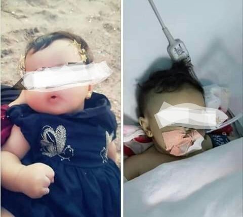 اب يقتل ابنته البالغه من العمر الشهر والنصف  امام زوجته فقام بحملها وضربها بالارض