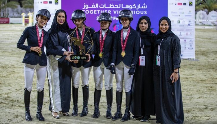 فارسات الإمارات والأردن يتوشّحن بذهب قفز الحواجز في “عربية السيدات2020 “