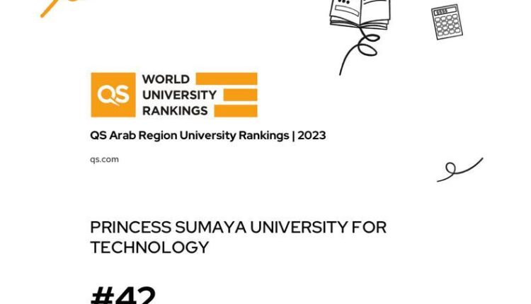 جامعة الاميرة سمية للتكنولوجيا تتقدم ٣ مراكز لتكون الثالثة بين كل الجامعات الأردنية الرسمية والخاصة والأولى بين الجامعات الخاصة في تصنيف QS Arabs