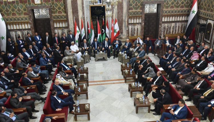 الصفدي ورؤساء برلمانات عربية في لقاء داخل مجلس الشعب السوري