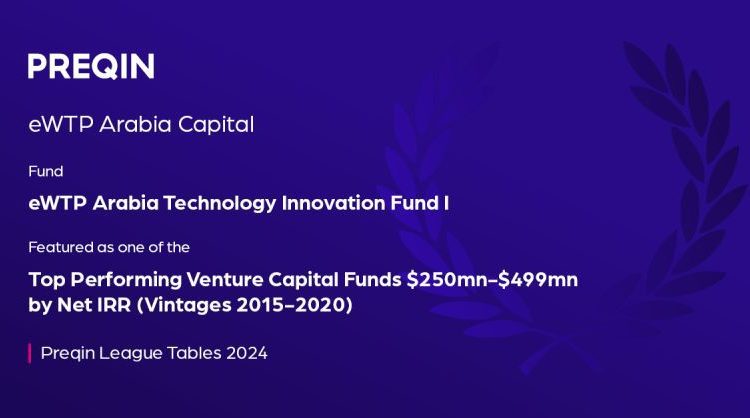 صندوق التكنولوجيا التابع لشركة إي دبليو تي بي أرابيا كابيتال يحصد على جائزة أفضل صندوق رأس مال استثماري أداءً في جداول دوري بريكين