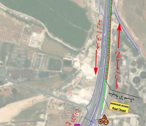 بدء أعمال صيانة طريق جسر سلحوب ولغاية جسر البقعة