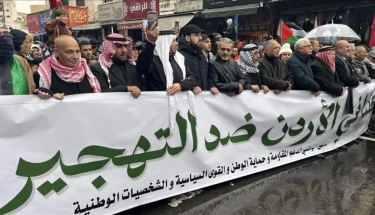 وقفة بعمان دعما لموقف الأردن الرافض لتهجير الفلسطينيين