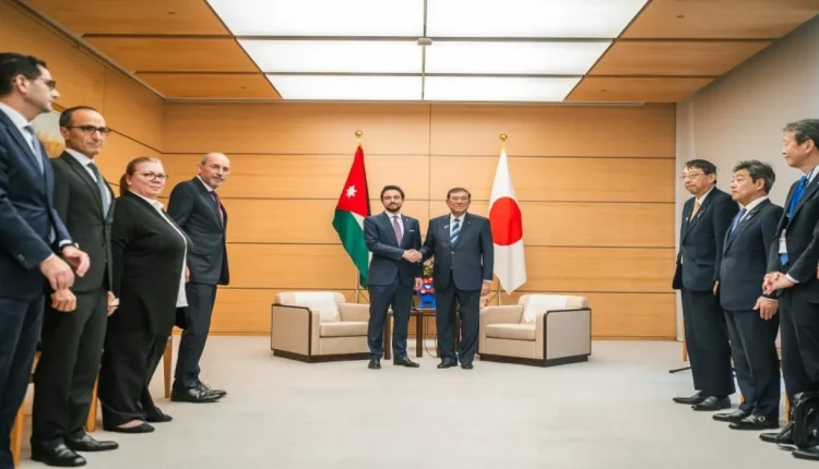 ولي العهد يلتقي برئيس الوزراء الياباني في طوكيو