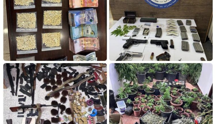 الامن ضبط 32 مروجًا وتاجرًا وإحباط تهريب 25 ألف حبة داخل شموع و16 كغم “كريستال” – صور