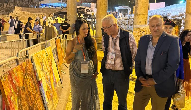 بمشاركة ٢٣ فنان افتتاح سمبوزيوم مهرجان جرش الدولي للفنون التشكيلية ” ارسم وطنك الاردن “