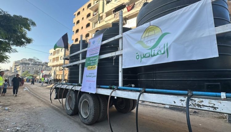 الهيئة الخيرية تنفذ أكبر حملة لسقيا الماء في جنوب وشمال قطاع غزة