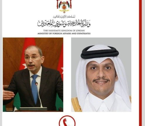 وزير الخارجية الأردني يبحث مع نظيره القطري أوضاع غزة ويؤكدان ضرورة الالتزام باتفاق وقف إطلاق النار