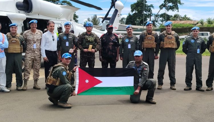 وحدة الطائرات العمودية الأردنية في الكونغو تجتاز تفتيش الجاهزية القتالية الأخير