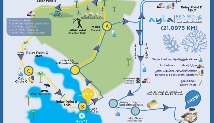 إغلاقات وتحويلات مرورية في العقبة استعداداً لانطلاق آيلة نصف ماراثون البحر الأحمر