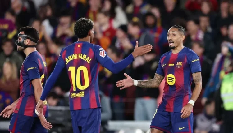 صدارة برشلونة في امان بفضل ثنائية رافينيا في أوساسونا