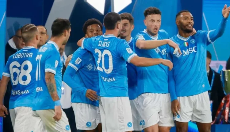نابولي بطلا للسوبر الإيطالي عقب فوزه على بولونيا بنتيجة 2-0،
