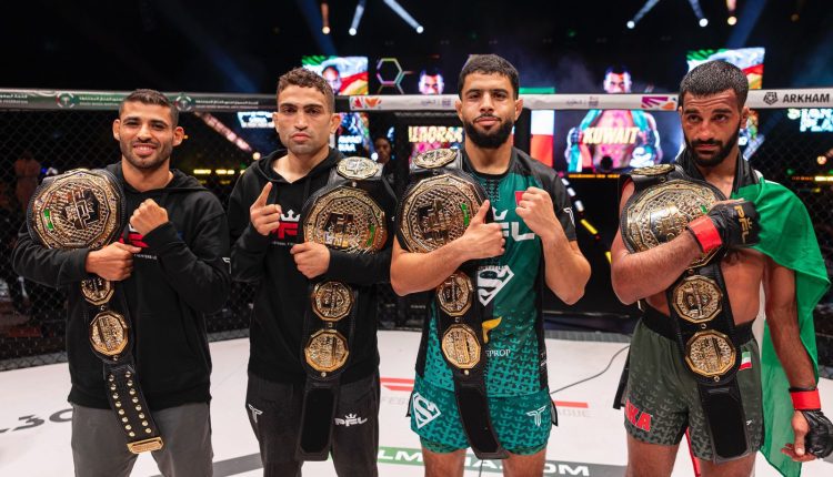 تتويج أبطال أربعة أوزان في ليلة تاريخية اختتمت موسم دوري المقاتلين المحترفين 2025 في الخبر