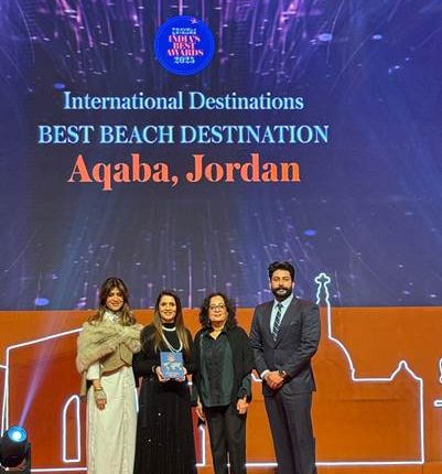 العقبة تحصد جائزة «أفضل وجهة شاطئية – الفئة الدولية» ضمن جوائز Travel + Leisure India’s Best Awards 2025