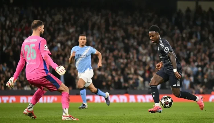 ثنائية فينيسيوس تقود ريال مدريد لإقصاء مانشستر سيتي والتأهل لربع نهائي الأبطال