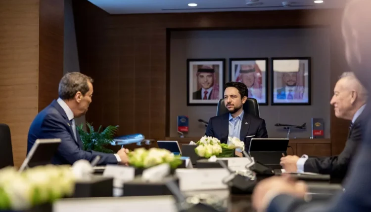 ولي العهد يزور الملكية الأردنية ويؤكد أهمية تطوير الخدمات والاستثمار في التكنولوجيا