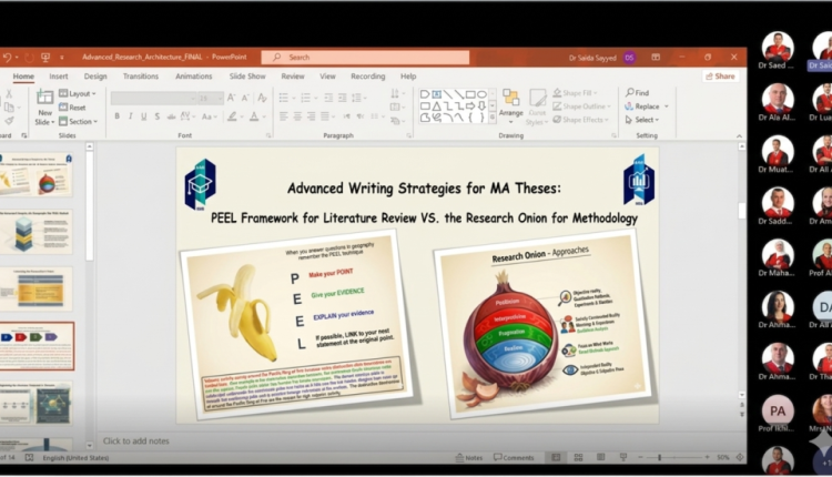 ورشة متخصصة في عمان الأهلية حول استراتيجيات الكتابة الأكاديمية ومنهجية البحث العلمي
