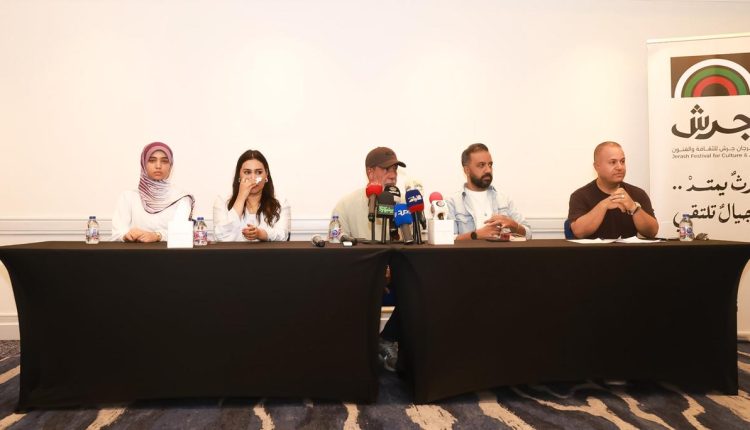 مؤتمر صحفي لفريق مسرحية “أم كلثوم” قبيل عرضها في “جرش”